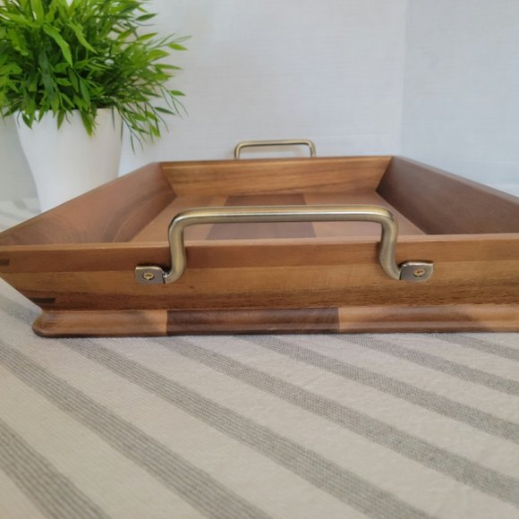 Threshold Acacia Wood Serving Tray NWT - Picture 5 of 8